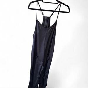 Maternity Black Sleeveless Jumpsuit